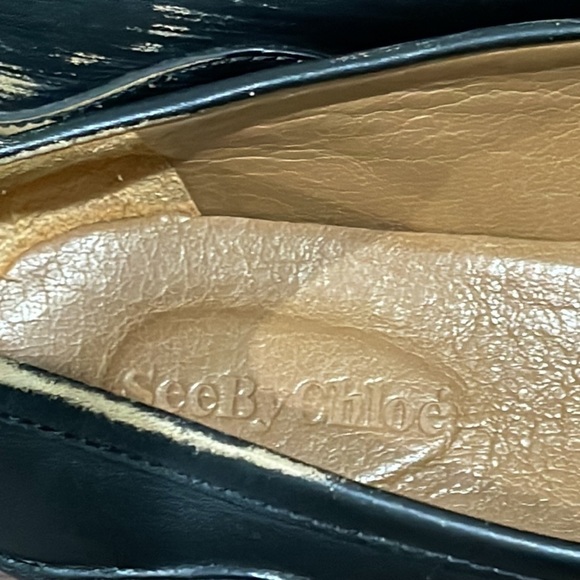 See By Chloe Black Leather Loafers - Picture 4 of 9